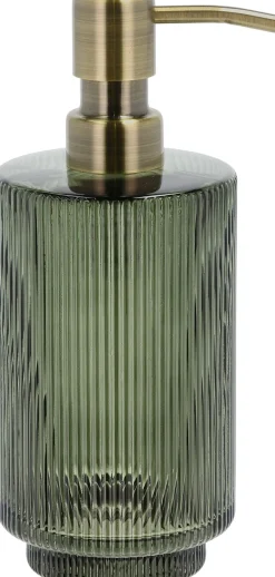 Södahl Sæbedispenser Clarity 8 x 19 cm Dark Green Glas/Rustfrit stå