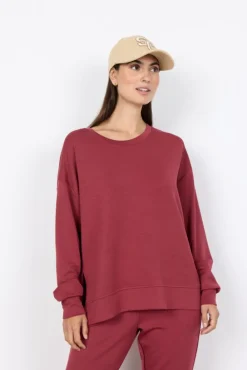 Dame soyaconcept SC-BANU 164 Sweatshirt Mørk rød