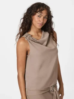 Neo Noir Scotta Dull Sateen Top Dark taupe Best