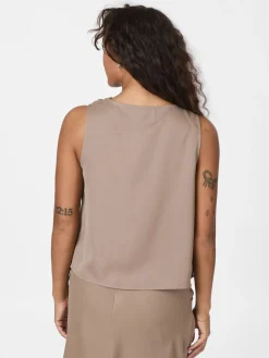Neo Noir Scotta Dull Sateen Top Dark taupe Best