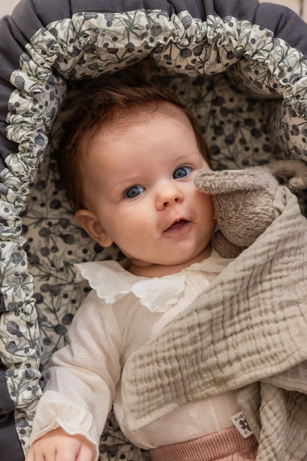 Børn Sebra 3-i-1 Babynest, blue olive