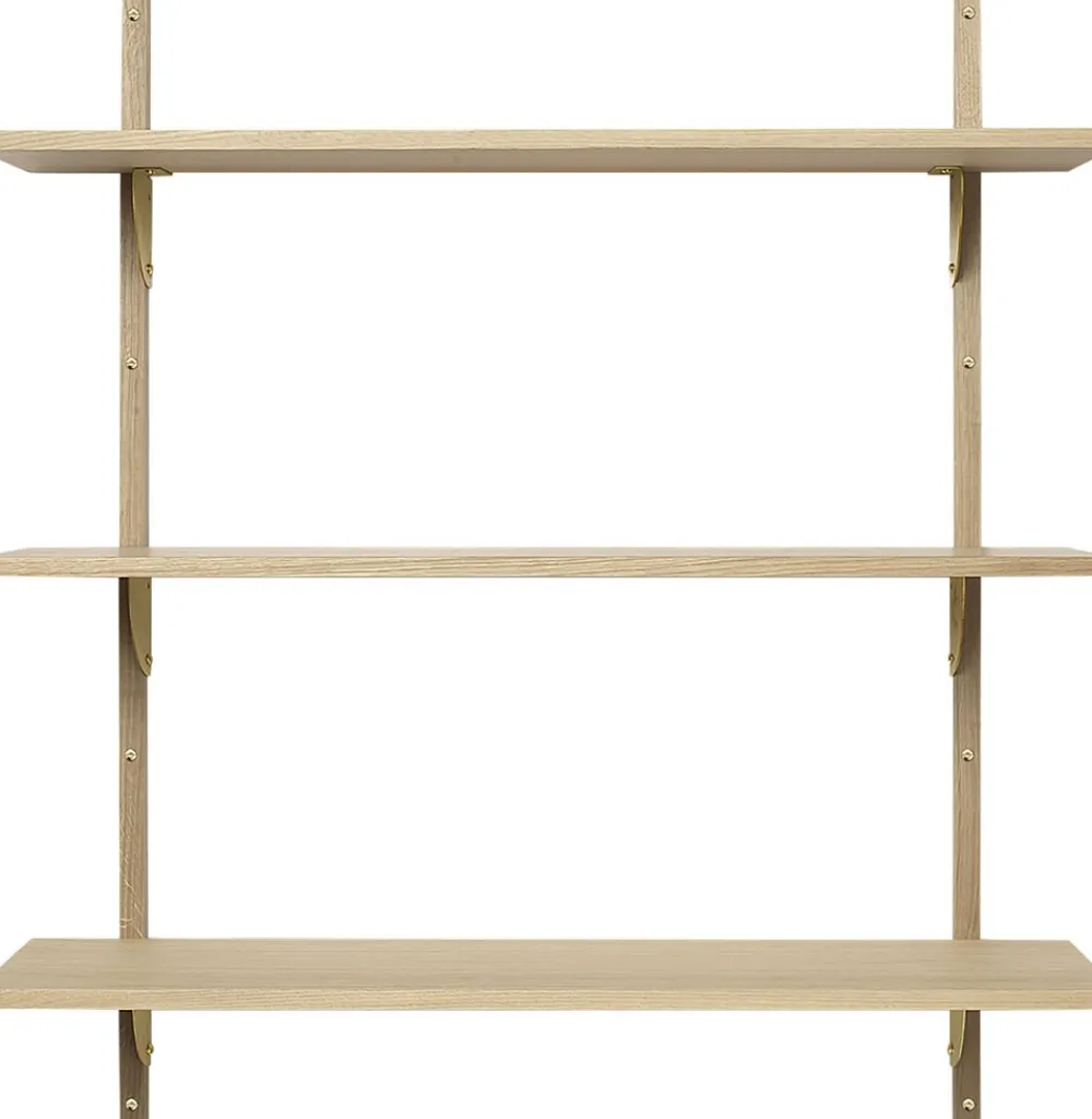Ferm Living Sector Shelf T/W - Oak - Brass