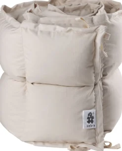 Børn Sebra Sengerand, kapok, halv længde, birchbark rose