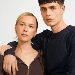 SENSE hoop øreringe, 2-i-ét sæt, sølvbelagt><noscript><img width=