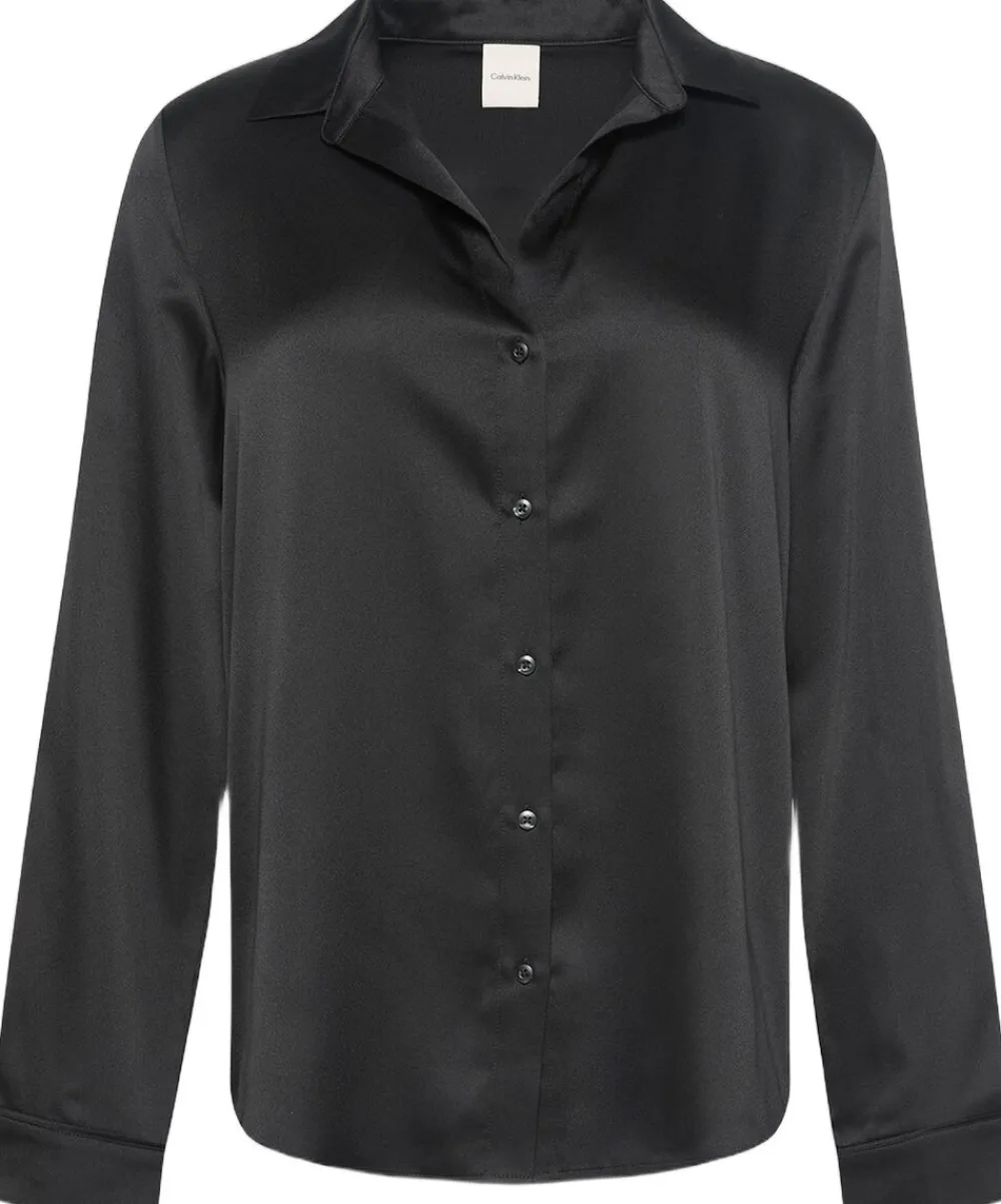 SENSUAL SATIN LOGO SHIRT>Calvin Klein Online