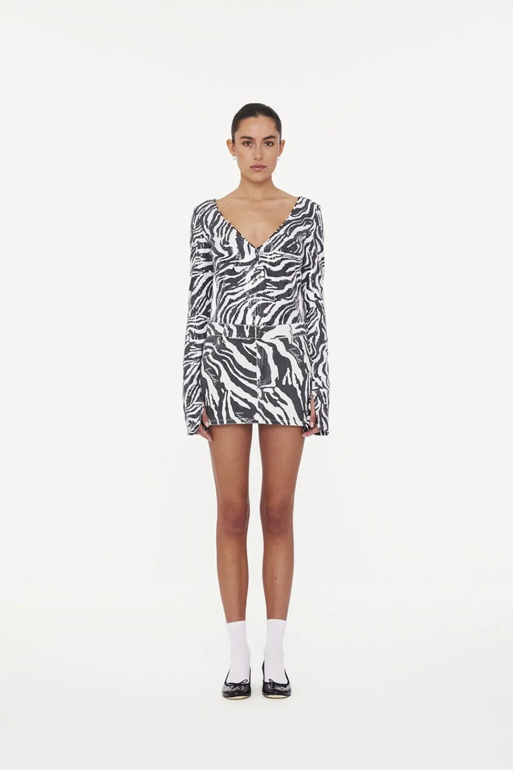 SEQUINS V-NECK TOP>ROTATE Birger Christensen Hot