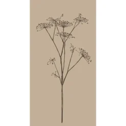 Ib Laursen Serviet beige m/brun skærmblomst