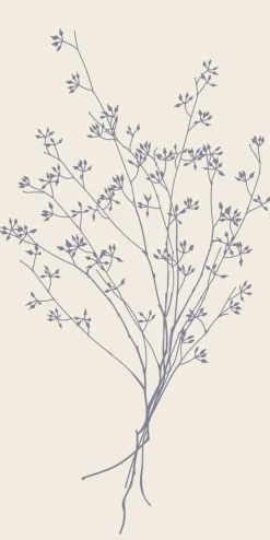 Serviet blå blomstersilhuet 16 stk pr pakke>Ib Laursen Clearance