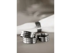 Gense Servietring Thebe 4 stk. Mat stål Recycled