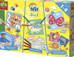 Børn SES Creative - Min første - 3 i 1 - Fingermaling, farvelægni