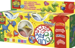 SES Creative - Modellervoks - 8 farver med confetti og glimm Hot