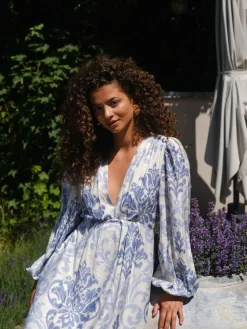 Neo Noir Silfi Deco Dress Light blue