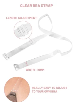 Dame Magic Bodyfashion Silicone Bra Straps 1cm - clear - one size