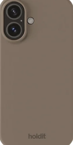 HoldIt Silicone Case iPhone 16 Lysebrun Sale