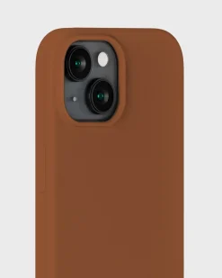 HoldIt Silicone Case iPhone 15 Almond Brown Brun Sale