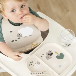 Børn Done by Deer Silikone hagesmæk Sheepy