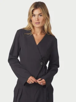 Neo Noir Simmi Eyelet Blouse Dark grey Outlet