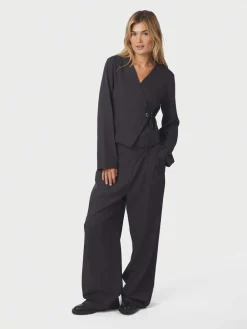 Neo Noir Simmi Eyelet Blouse Dark grey Outlet