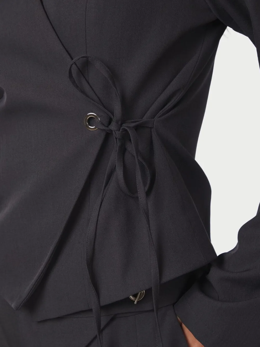 Neo Noir Simmi Eyelet Blouse Dark grey Outlet