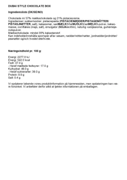 Simply Chocolate Simply® DUBAI STYLE CHOCOLATE chokoladeæske (150g) Outlet