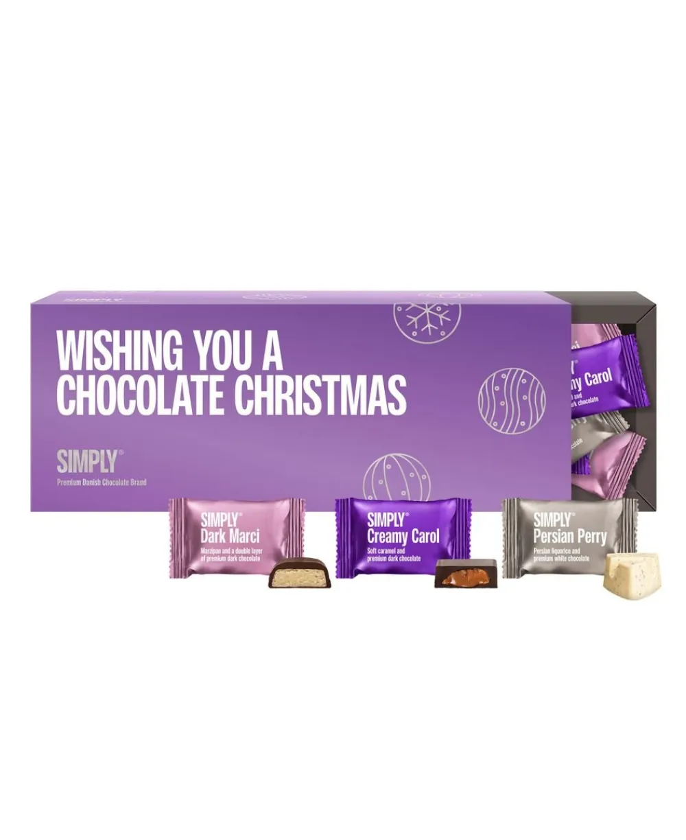 Simply® WHISHING YOU A CHOCOLATE CHRISTMAS chokoladeæske (270g)>Simply Chocolate