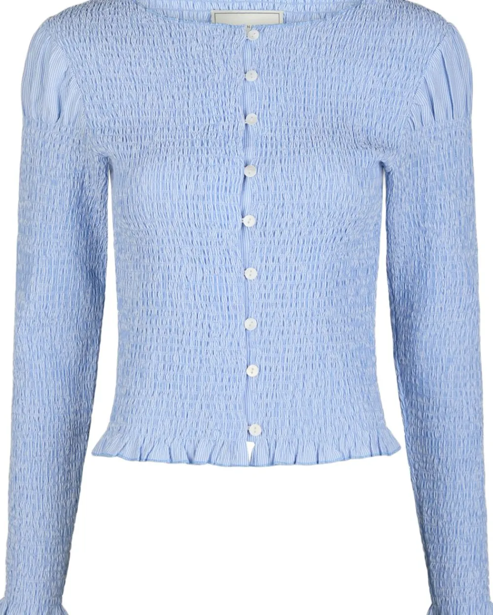 Neo Noir Sirine Smock Blouse Light blue Outlet