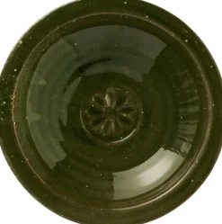 Ib Laursen Skål m/blomst grøn rustik Avignon Clearance