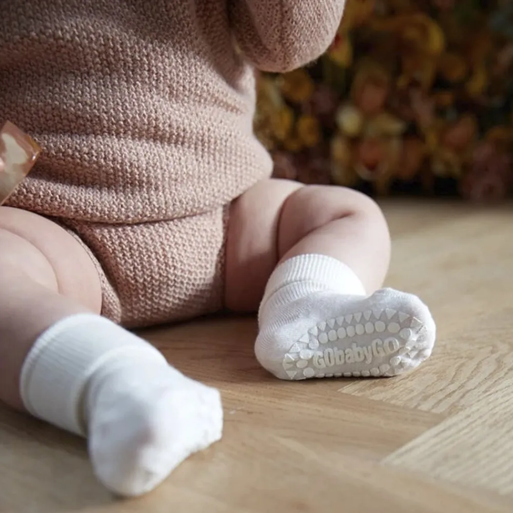 GoBabyGo Skridsikre Strømper Bambus Off white Outlet