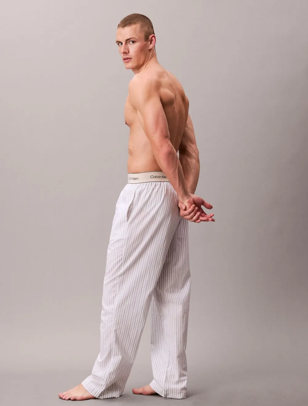 Calvin Klein SLEEP PANT 19471 trail stripe+classic white