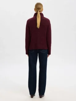 Dame Selected SLFGABRIELLA LS KNIT HIGH NECK NOOS