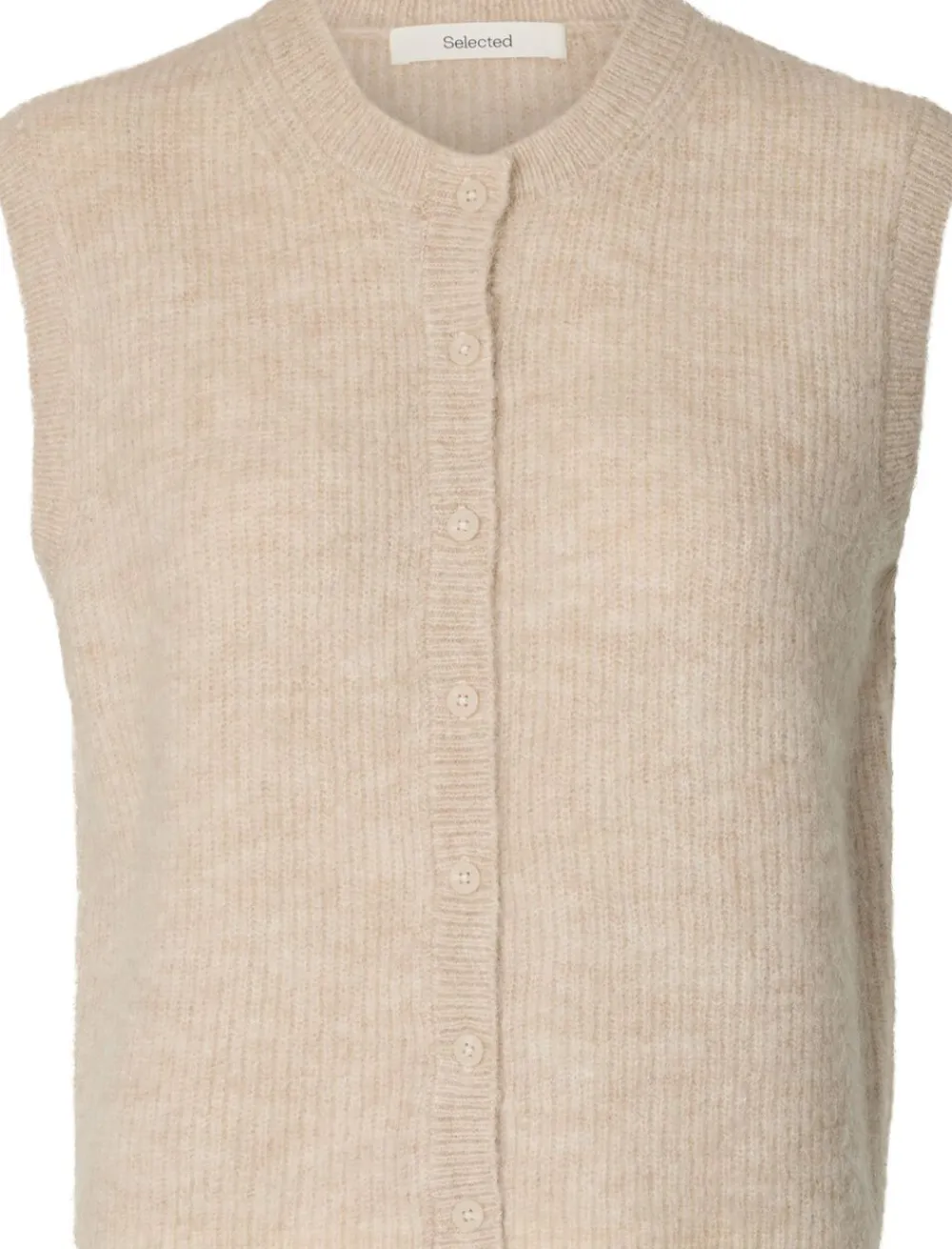 SLFLULU SL BUTTON O-NECK VEST NOOS>Selected Outlet