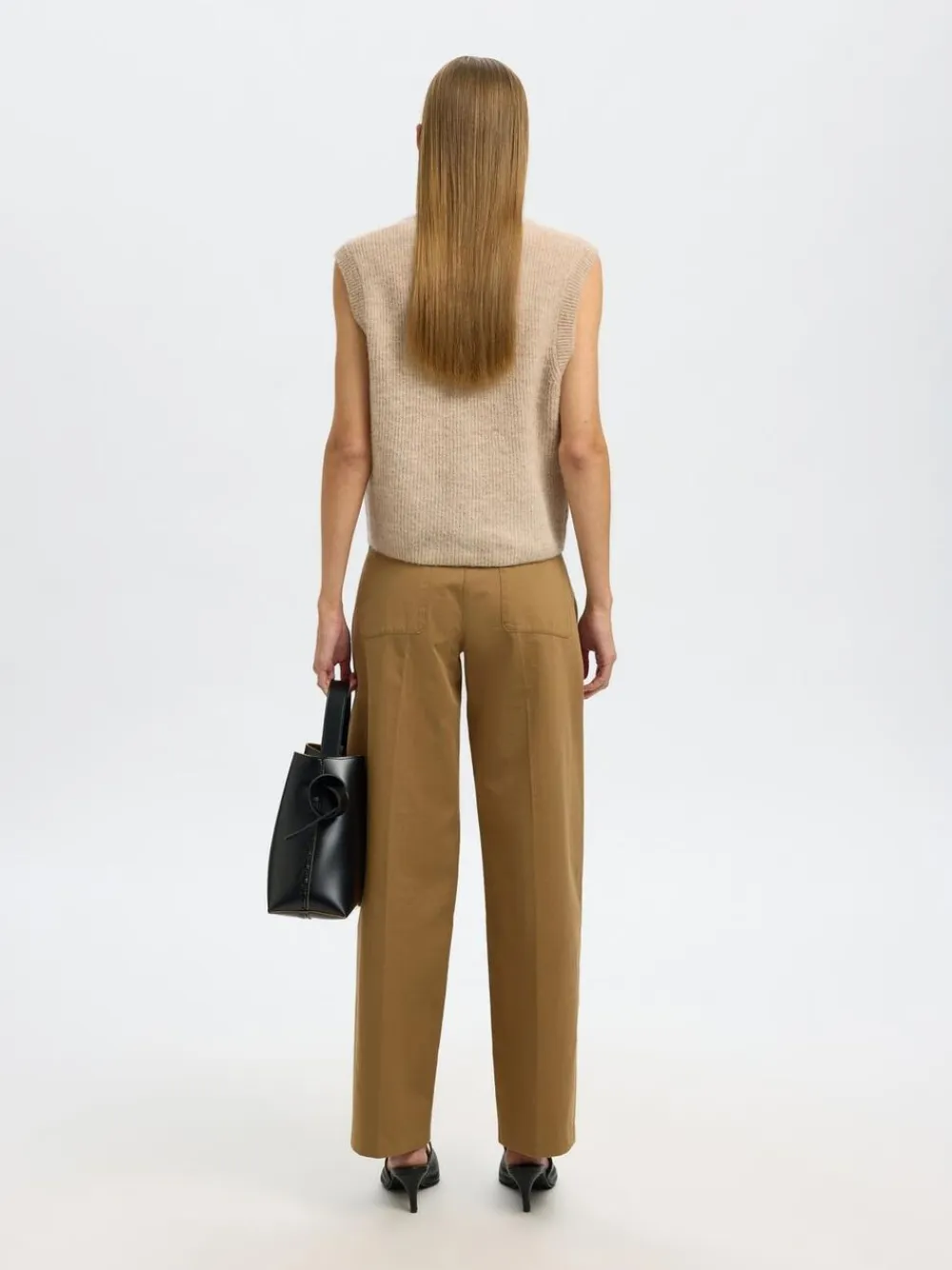 SLFLULU SL BUTTON O-NECK VEST NOOS>Selected Outlet