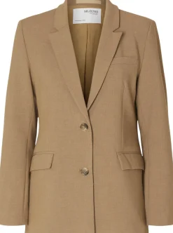SLFRITA LS CLASSIC BLAZER CAMEL MEL>Selected Best