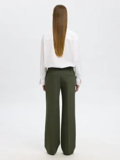 Selected SLFRITA MW WIDE PANT MEL NOOS Deep depths/melange Discount