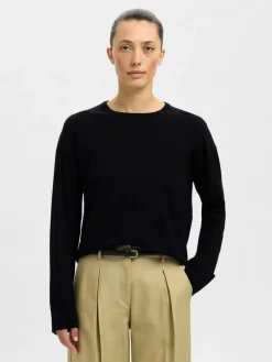 SLFTHEA LS KNIT MERINO O-NECK NOOS><noscript><img width=