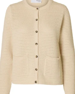 Dame Selected SLFVINNA LS STRUCTURE KNIT CARDIGAN