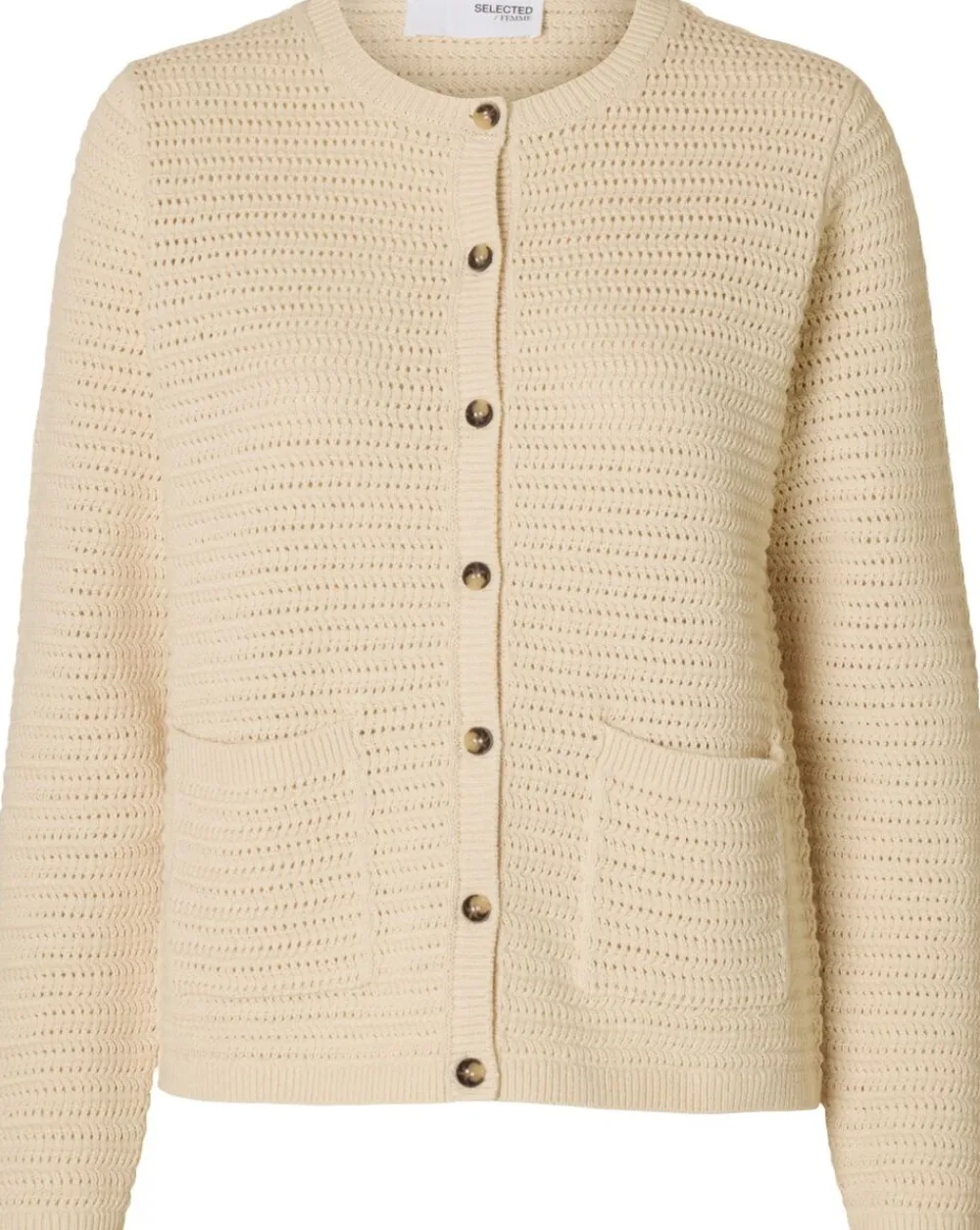 Dame Selected SLFVINNA LS STRUCTURE KNIT CARDIGAN