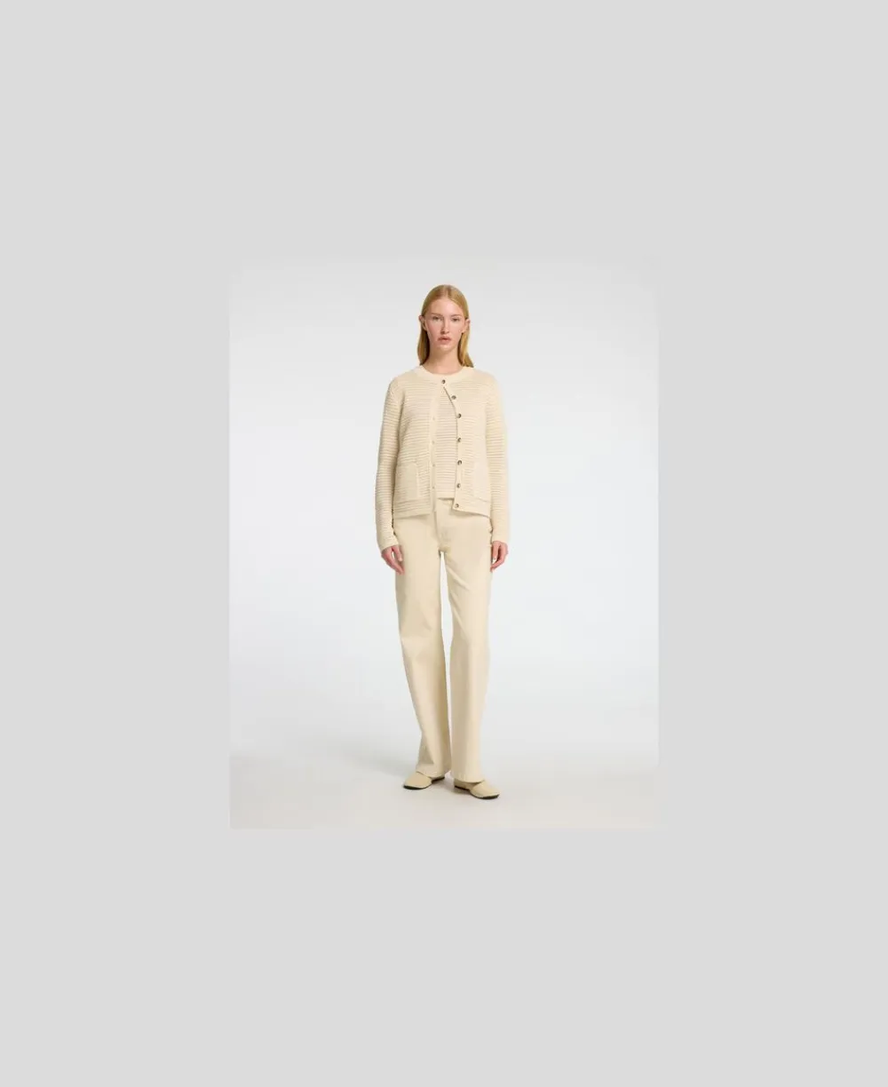 Dame Selected SLFVINNA LS STRUCTURE KNIT CARDIGAN