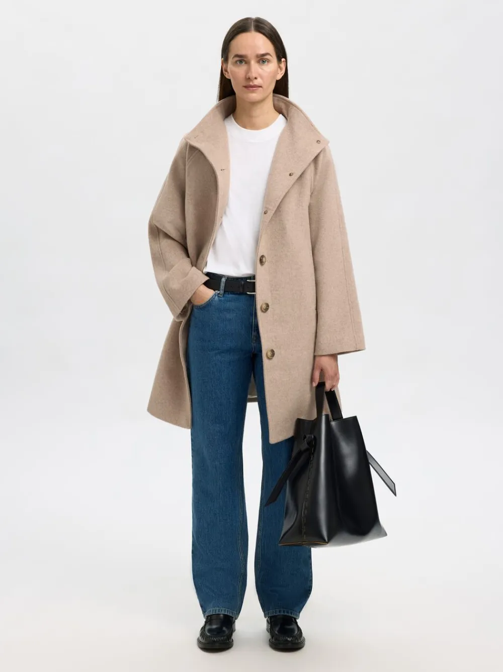 Dame Selected SLFVINNI WOOL BLEND COAT NOOS