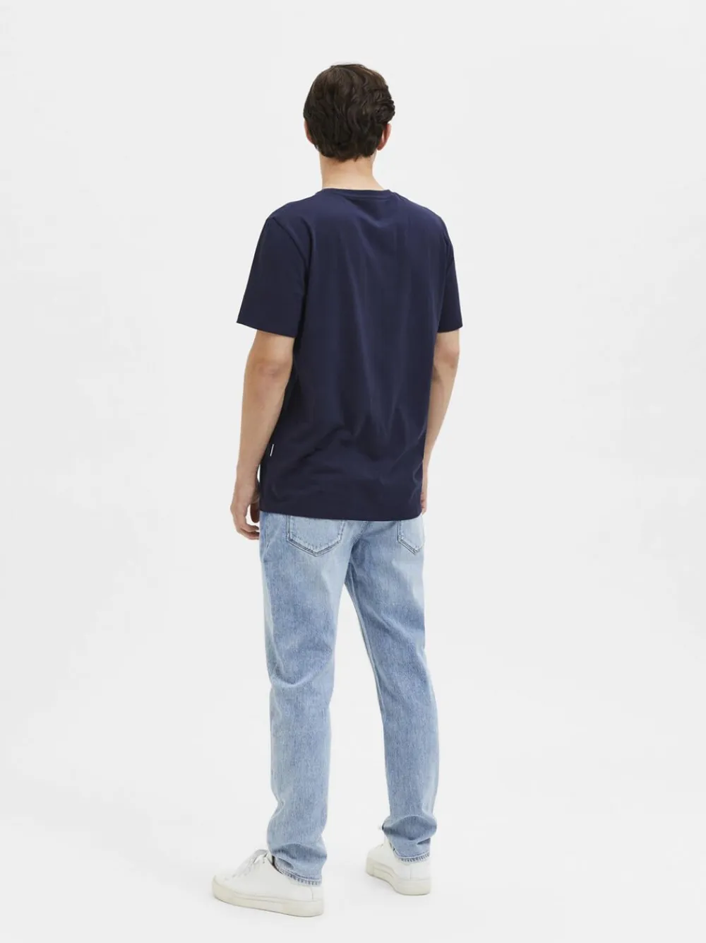 Selected SLHASPEN SS O-NECK TEE NOOS Blå Sale