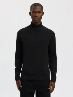 Selected SLHDANE LS KNIT STRUCTURE ROLL NECK