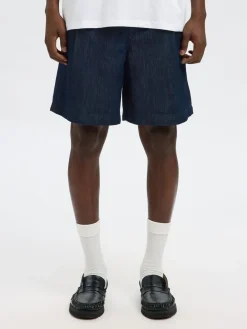 SLHLOOSE-NOLAN DARK B DENIM SHORTS><noscript><img width=