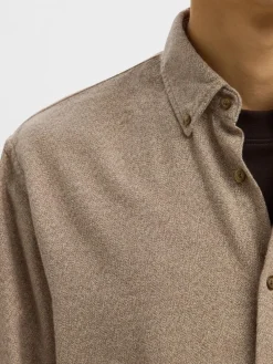 Selected SLHREGNOAH MIX BDWN LS SHIRT CAMP
