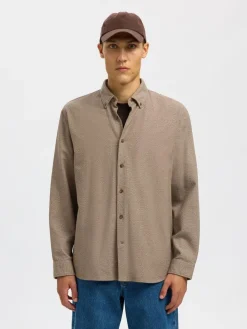 Selected SLHREGNOAH MIX BDWN LS SHIRT CAMP