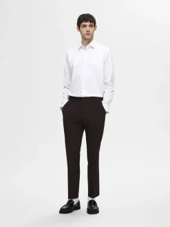 Selected SLHSLIM-PERFORMANCE SHIRT LS NOOS Bright white Discount