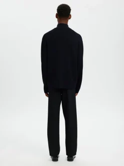 Selected SLHTELLER FN RELAXED ZIP CARDIGAN N Sky captain