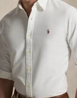 Polo Ralph Lauren Slim Fit Oxford Shirt Hvid Clearance