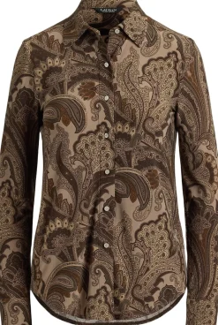 Dame Lauren Ralph Lauren Slim Fit Paisley Jersey Shirt