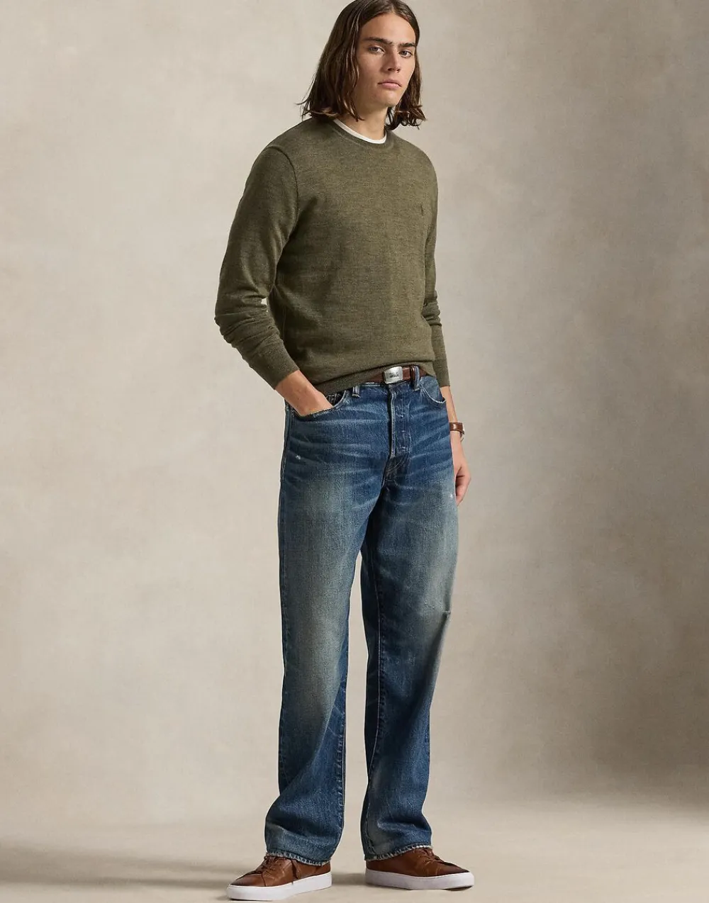 Slim Fit Washable Wool Crewneck Sweater>Polo Ralph Lauren Sale