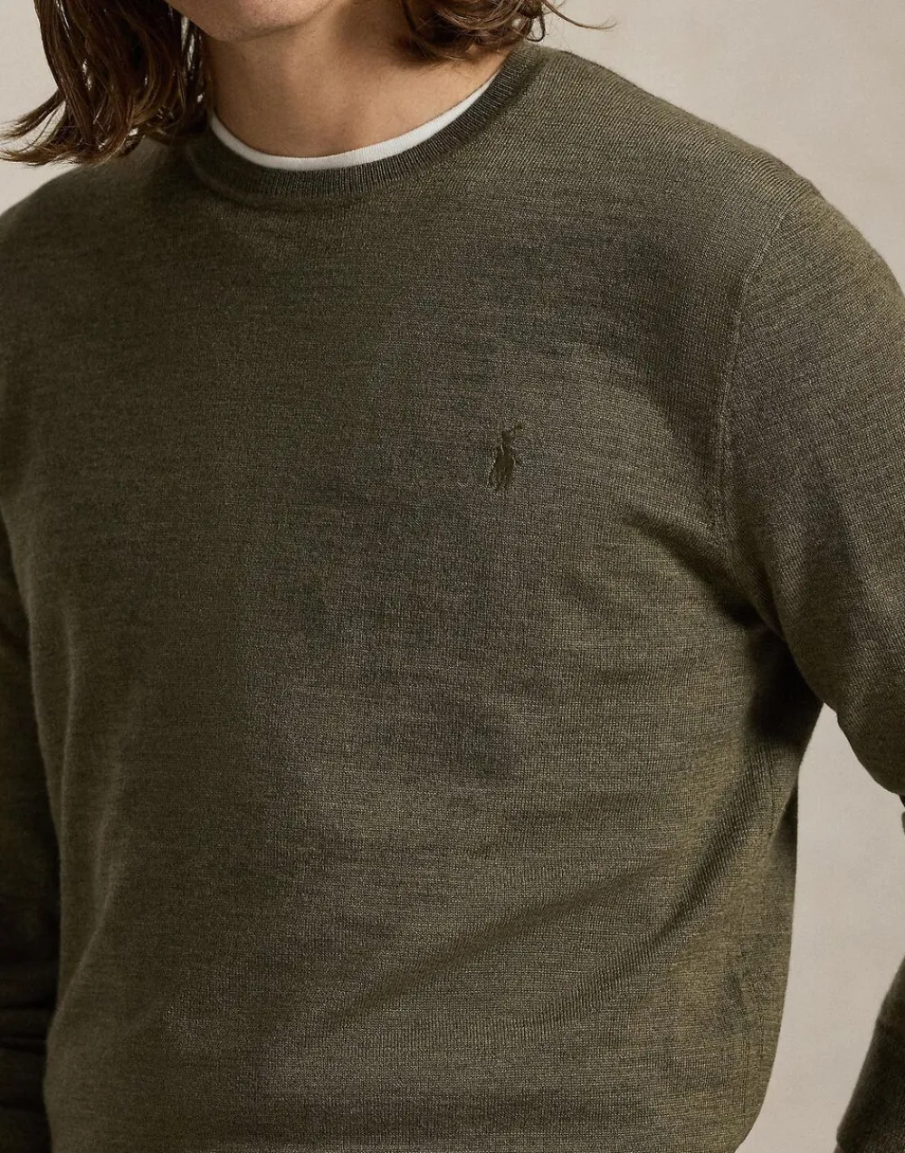 Slim Fit Washable Wool Crewneck Sweater>Polo Ralph Lauren Sale
